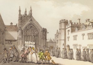 Colégio e Capela Merton, do Primeiro Quadrilátero (cor litho)
