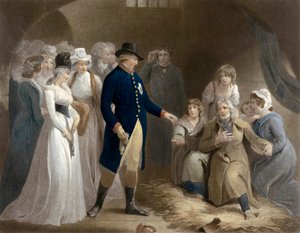 George III visita a prisão em Dorchester. Royal Beneficence.
