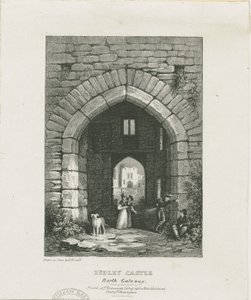 Castelo de Dudley - Porta Norte: gravura, nd [?19 cent] (estampado) de Thomas (after) Underwood