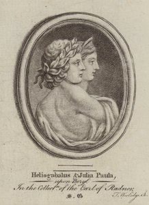 Heliogabalus, Imperador Romano e Imperatriz Júlia Paula (gravura) de Thomas (after) Worlidge