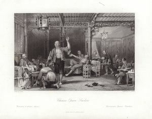 Fumeiros chineses do ópio de Thomas Allom