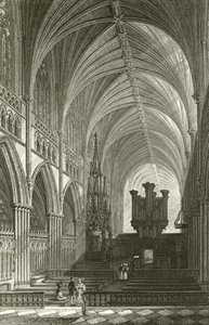 Interior, de, exeter, catedral de Thomas Allom