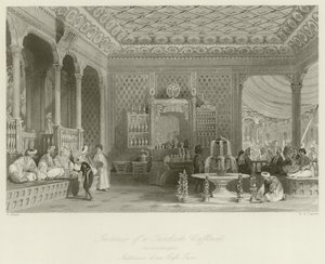 Interior de um turco Caffinet de Thomas Allom
