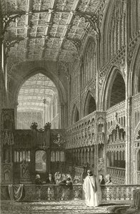 Interior, de, a, colegial, igreja, manchester de Thomas Allom