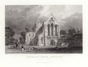 Llanercost Priory em Cumberland de Thomas Allom