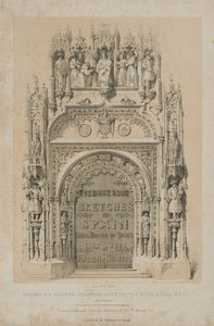 Esboços pitorescos na Espanha: página de título de Thomas Allom