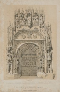 Esboços pitorescos na Espanha: página de título, 1837. de Thomas Allom