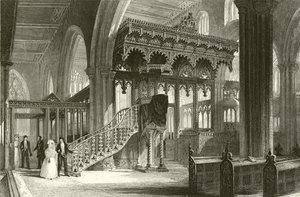 Igreja de Sefton, Lancashire de Thomas Allom