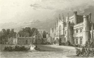 Vista sul do castelo de Lowther de Thomas Allom