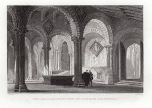 A Galiléia no extremo oeste da Catedral de Durham de Thomas Allom