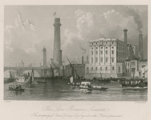 The Lion Brewery em Lambeth de Thomas Allom