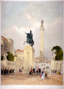 The Mall e Waterloo Place, Westminster, Londres, c1845 de Thomas Allom