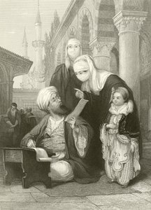 O escritor de cartas turco de Thomas Allom
