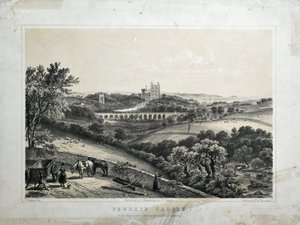 Penrhyn Castle, c.1850 (litografia a cores sobre papel) de Thomas Ashburton Picken