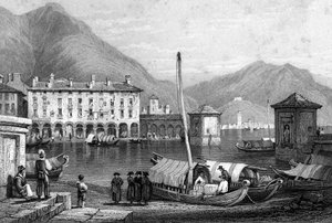 Como e Lago de Como, Lombardia, Itália, século XIX.