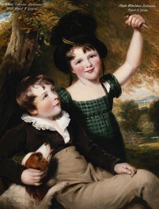 Retrato de Thomas Osborne Bateman, 8 anos, com seu irmão, Hugh Athelstan, 6 anos, 1818
