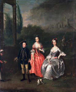 Retrato do capitão Fenwick, sua esposa Isabella Orde e sua irmã Ann, c.1746