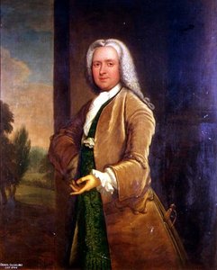 Retrato de Denzil Suckling (d.1744) (petróleo)