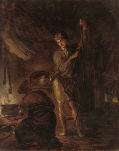 Cenas de William Cowper "s" The Task ", um menino amarrando um arco, 1785