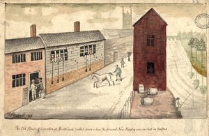 Casa da Correção, Manchester, 1819 (caneta e tinta no papel)