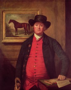 Richard Tattersall (1724-95) com &39;Highflyer&39; em segundo plano