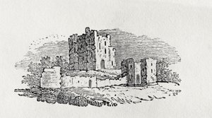 Ruínas do Castelo de "História de Aves e Quadrúpedes Britânicos" de Thomas Bewick