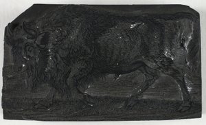 Woodblock para The Urus ou Wild Bull, de A General History of Quadrupeds de Thomas Bewick