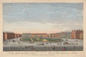 Uma Vista da Grosvenor Square, Londres de Thomas Bowles