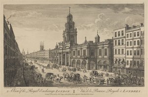 Vista do Royal Exchange London, 1751