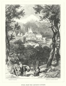 Turim, do Convento dos Capuchinhos (gravura) de Thomas Brabazon Aylmer