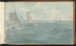 Álbum de Estudos da Paisagem e das Figuras: Três Navios no Mar
