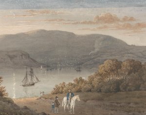 Port Louis de La Petite Montagne (Crepúsculo) com um Cavaleiro e Números em Primeiro Plano