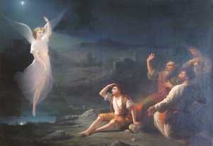 O anjo que aparece diante dos pastores