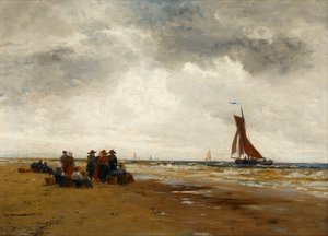 Esperando o retorno dos barcos de pesca, Holanda