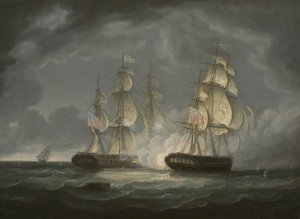 Ação em execução entre o presidente da fragata dos EUA e a HMS Endymion, 1815