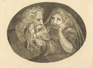 Lear e Cordélia de Thomas Butts, Jr. after William Blake