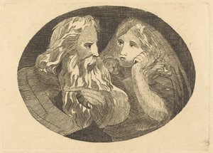 Lear e Cordélia de Thomas Butts, Jr. after William Blake