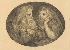 Lear e Cordélia de Thomas Butts, Jr. after William Blake