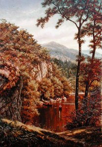 Dia de Verão num Lago de Montanha de Thomas Charles Farrer
