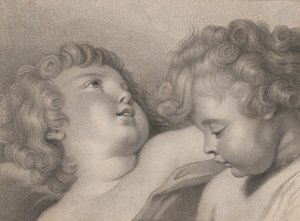 Duas cabeças de querubins, 1800.
