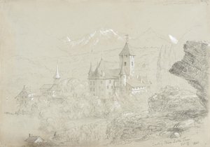 Castelo de Spiez, lago de Thun de Thomas Cole