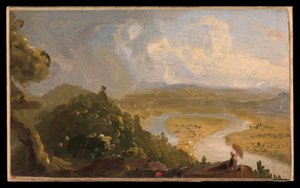 Esboço para Vista do Monte Holyoke, Northampton, Massachusetts, após uma trovoada (A curva do rio) de Thomas Cole