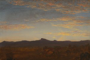 Estudo para "Catskill Creek", c.1844-5 (óleo sobre madeira) de Thomas Cole
