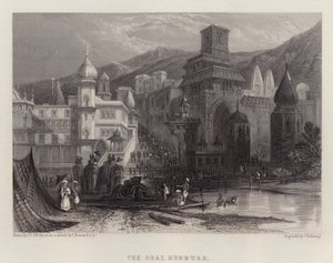 O Ghat, Hurdwar (cor litho)