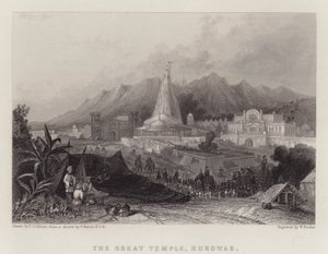 O Grande Templo, Hurdwar (cor litho)