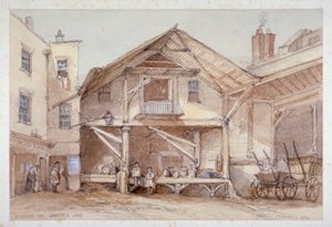 Blossoms Inn, Lawrence Lane, Cidade de Londres, 1854. de Thomas Colman Dibdin