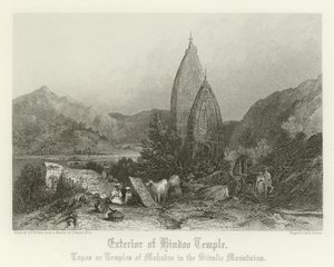 Exterior, de, um, templo hindu de Thomas Colman Dibdin