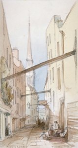 Huggin Lane, Cidade de Londres, 1851 de Thomas Colman Dibdin