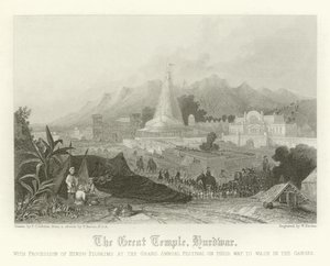 O grande templo, hurhwar, índia de Thomas Colman Dibdin