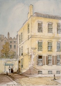 Vista de Whitefriars mostrando a esquina da Lombard Street, City of London, 1851.